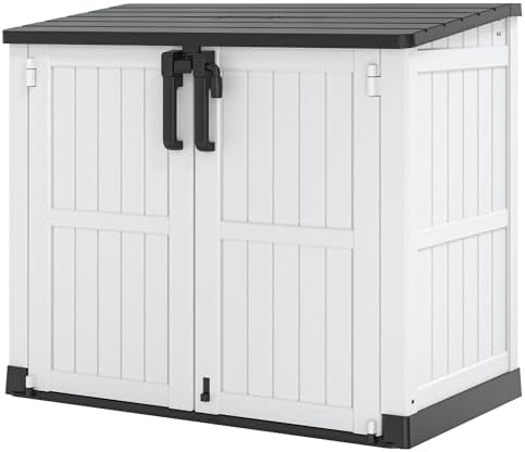 36 Cu Ft Resin Outdoor Storage Shed, Weatherproof Horizontal Outdoor Storage by WTFGO