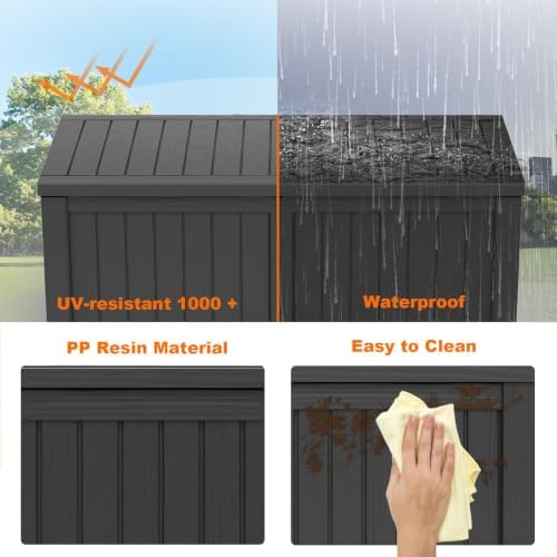 PatioZen 155 Gallon Deck Boxes Waterproof Storage Box - Image 5