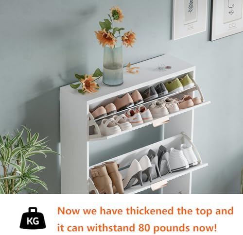 Shoe Cabinet Storage, Modern Freestanding Organizer - Image 3