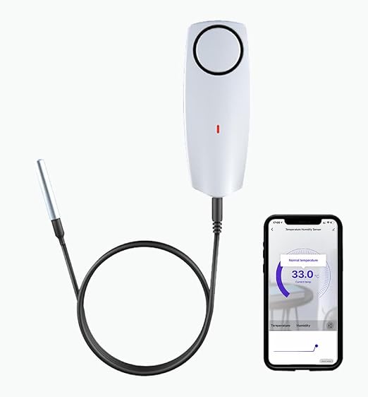 Zigbee Refrigerator Thermometer:App Notification, Data Record Export, Fridge by PHOVOLT