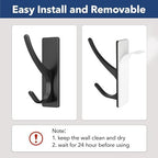 pickpiff 10 Pack Matt Black Self-Adhesive Hook, 13LB Hanger - Image 4