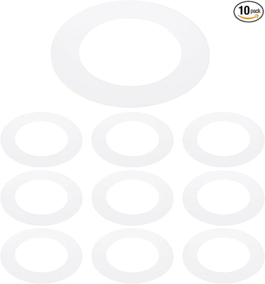 PATIKIL 3.2" ID 4.9" OD Plastic Trim Ring, Translucent Matte White by PATIKIL