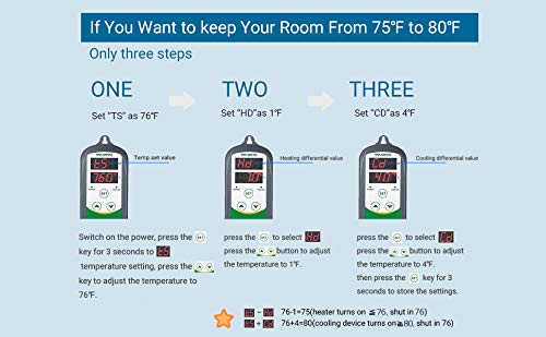 Inkbird ITC-308 Digital Temperature Controller 2-Stage Outlet Thermostat - Image 9