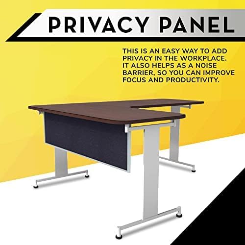 OBEX Acoustic Table Mounted Modesty Desk Privacy & Sound Absorbing Panel for Office Cubicles, 24" x 42", Slate