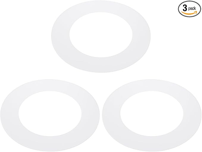PATIKIL 5" ID 7.5" OD Plastic Trim Ring, Translucent Matte White by PATIKIL