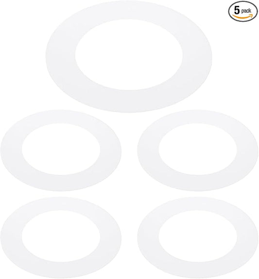 PATIKIL 3.6" ID 5" OD Plastic Trim Ring, Translucent Matte White by PATIKIL