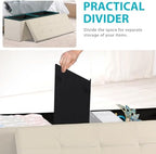SUPER DEAL Storage Ottoman Bench, 43 Inches Folding Ottoman Foot Rest, Storage - Image 5