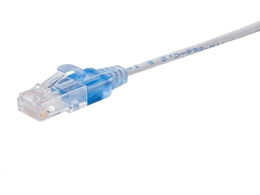 Monoprice Cat6A 25ft White 5-Pk Patch Cable UTP 30AWG 10G Pure Bare Copper by Monoprice