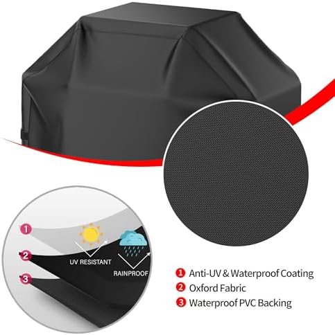 BBQ Grill Cover, Waterproof, Weather Resistant, Fade Resistant, - Image 3