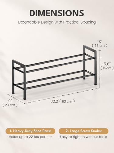 Bumusty 2 Tier Expandable Shoe Rack - Image 2