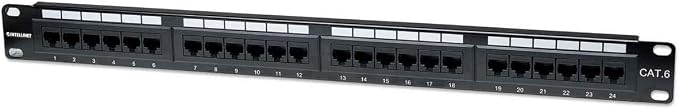 Intellinet 24-Port Cat-6 Network Patch Panel Rack-Mount – Installer Grade 3mm by IntellinetNetworkSolutions
