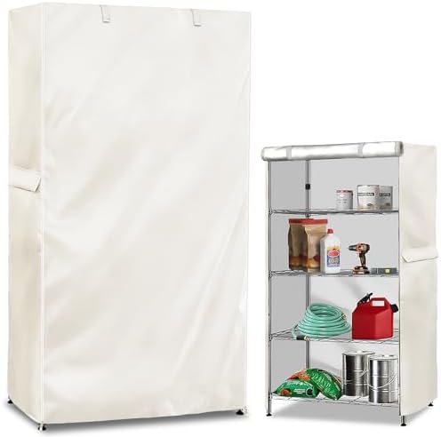 Storage Shelf Cover, Outdoor Heavy Duty 600D 60''W x 18''D x 72''H Dustproof by Dalema