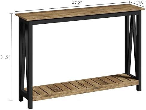 ChooChoo Farmhouse Console Table, Narrow Sofa Table - Image 2