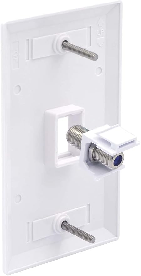 VCE Coax Keystone Jack Insert 3GHz Coaxial Cable Connector, F-Type RG6 Cable - Image 4
