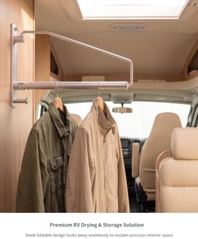 Rotatable Foldable Wall Mount Clothes Drying Rod - Image 6