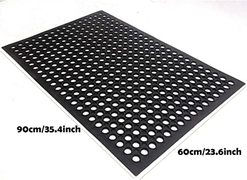 Uniboho Door Mat Outside Entrance Rubber Floor Mat 35x24 Anti Slip - Image 2