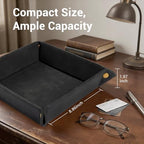 CoBak Leather Valet Tray, PU Leather Catch-All Tray - Image 4