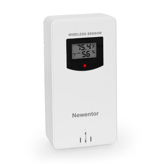 Newentor Indoor Outdoor Wireless Remote Sensor, Temperature and Humidity Meters by Newentor
