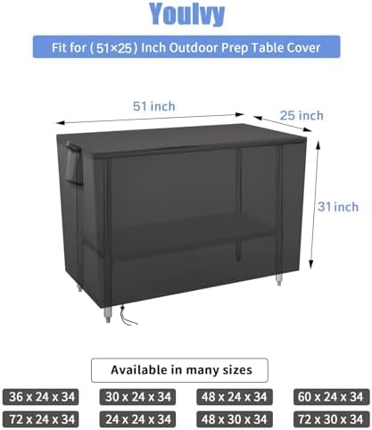 Outdoor Grill Table Cover for Pizza Oven Cart Table - Image 3