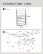 Sakugi Clothes Drying Rack, Foldable 2-Level - Image 2
