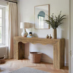 Tribesigns 63" Farmhouse Console Table, Wooden Couch Table Behind Sofa - Image 5