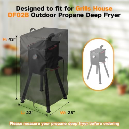 Outdoor Fryers Cover for Grills House DF02B Propane Deep Fryer - Image 2