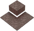 44 Pack Interlocking Deck Tiles, All-Weather Outdoor Deck Tiles by Unknown