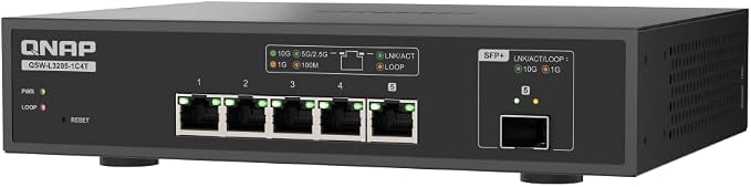QNAP 5-Port Multi-Gig 10GbE Lite-Managed Network Switch – 4× 10/5/2.5/1G RJ-45 - Image 8