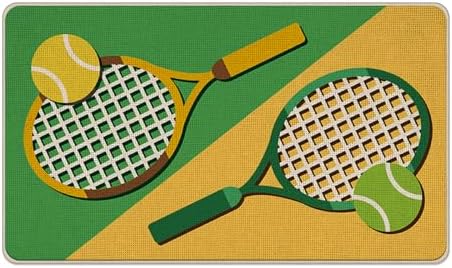 Tennis Sport Welcome Front Door Mat by Livcoz