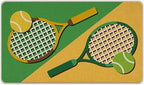 Tennis Sport Welcome Front Door Mat by Livcoz