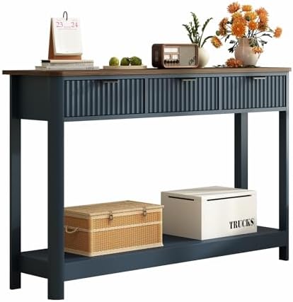 RUSTOWN Fluted Wood Console Table by RUSTOWN