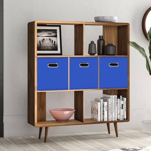 Black Foldable Storage Cubes Bins, Fabric Storage Box Cubes Organizer Baskets - Image 5