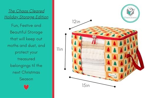 Chaos Cleared Canvas Storage Bags Designer Organizer 2 Pack – Seasonal Storage - Image 4