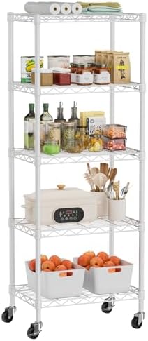 Golpart Small Shelves Storage Wire Metal Adjustable Shelf Unit by Golpart