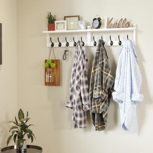 AMBIRD 34.2" L Wooden Wall Coat Hooks - Image 4