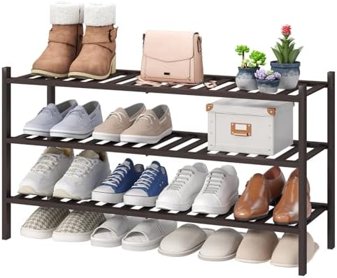 viewcare Long Shoe Rack, Bamboo Wood Shoe Rack by VIEWCARE