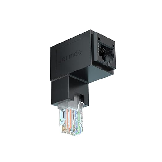 2PCS 90-Degree Up Angle RJ45 Male to Female Adapter - Image 3