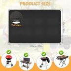 Under Grill Mat for Outdoor Grilling, 70 x 48 inches Double-Sided Fireproof - Image 2
