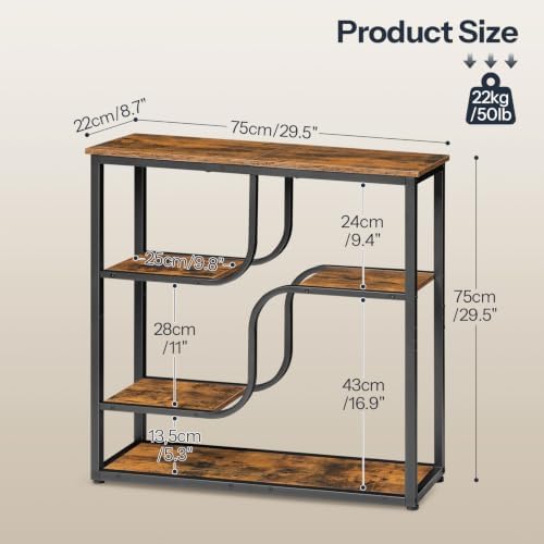 HOOBRO 29.5" Console Table, 5-Tier Narrow Entryway Table, Sofa Table - Image 3