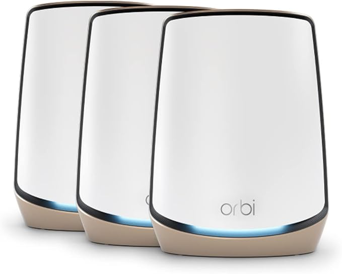 NETGEAR Orbi Tri-Band WiFi 6 Mesh Network System – Router + 2 Satellite by NETGEAR