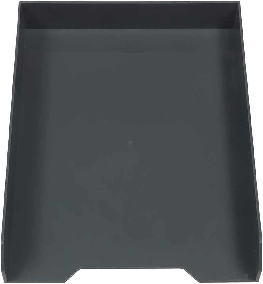 JAM PAPER Stackable Paper Trays - Grey - Desktop Document, Letter, & File Organizer Tray - 2/Pack