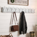 WEBI Coat Rack Wall Mount White, 38 9/16" Long Coat Hooks Wall Mounted - Image 5