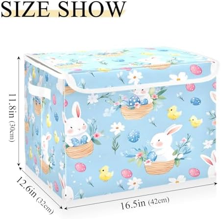 Bolaz Cute Bunny Easter Egg Pattern Storage Bins - Image 3