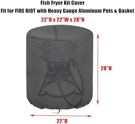 Outdoor Fryers Cover for FIRE RIOT-22x22x28 inch - Image 2