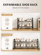Bumusty 2 Tier Expandable Shoe Rack - Image 5