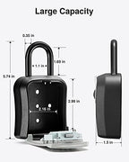 Puroma Key Lock Box Outdoor 4 Digit Code Combination Lockbox House, 2 Gray - Image 6