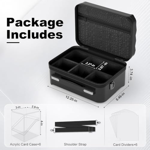 Proijeut Card Deck Box with Portable Case, 6 Pack Clear Commander Deck Box with - Image 2