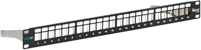 ICC 24-Port Blank Keystone Shielded 1U Patch Panel by ICC