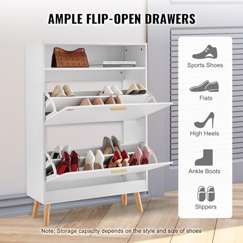 VEVOR Shoe Storage Cabinet for Entryway, 31.5" D x 9.4" W x 47.3" H - Image 4