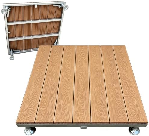 Heavy-duty Patio Decking 84×84cm WPC Deck Tiles Outdoor by whalebee